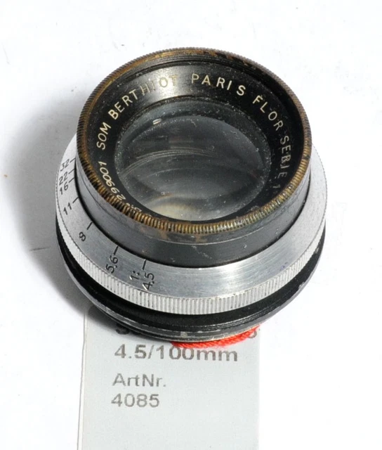 A Lens Engraved 'som Berthiot Paris Flor' F/2 150mm Camera Lens, Auction