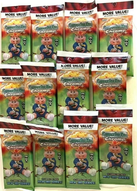 2020 Topps Garbage Pail Kids Chrome Series 3 Fat Packs ( 12 Pack Lot ) (Live )