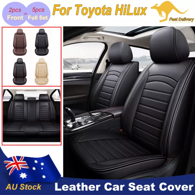 2024 PU Leather Car Seat Cover Full Set/Front 2/5-seat Cushions For Toyota HiLux