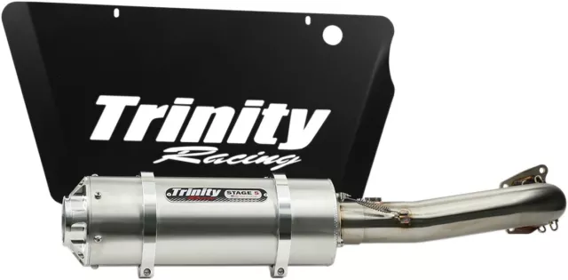 Stinger Brushed Aluminum Slip On Exhaust & Backplate Trinity Racing TR-4171F