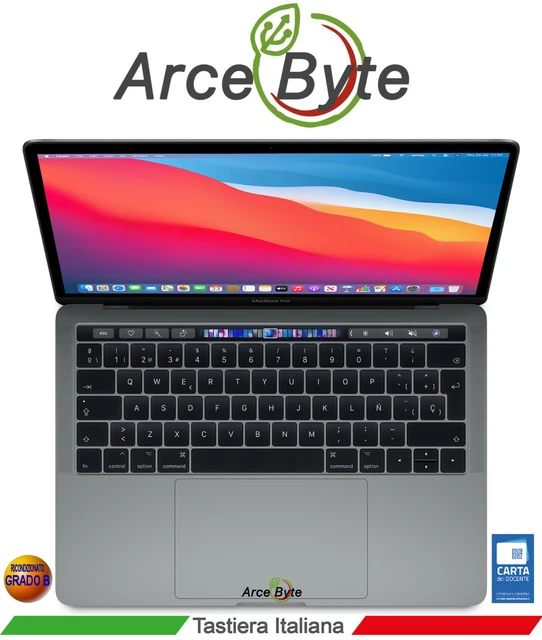APPLE MACBOOK PRO 13.3" 2017 TOUCHBAR RETINA i5 TASTIERA ITALIANA BUONO STATO
