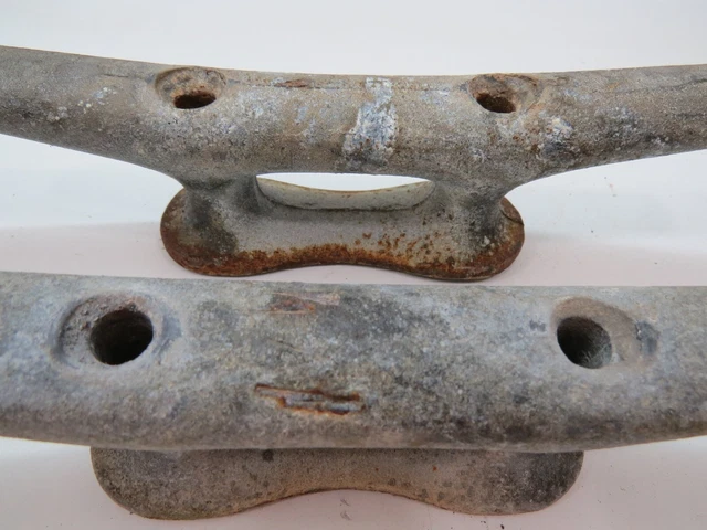 Pair 12 inch Wilcox Crittenden Cast Iron Boat Dock Cleats Door Handles (D4C613B) 6