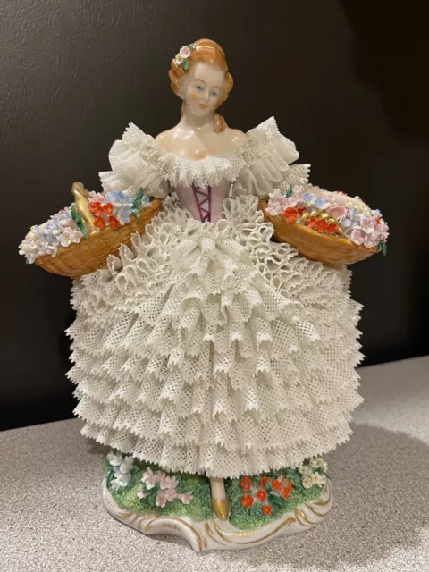 Sitzendorf Dresden Lace Figurine