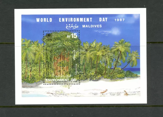 P806 Maldives 1988 Environnement Banyan Tree Feuille MNH