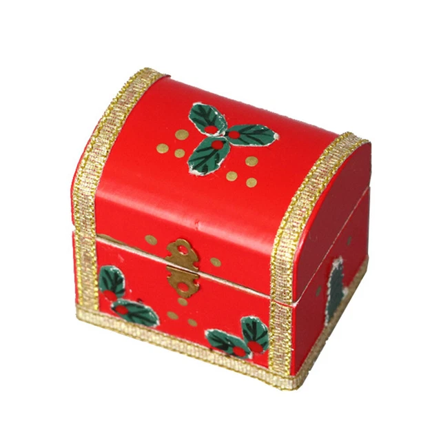 Caja de casa de muñecas caja de madera tesoro cofre cajas juguetes de madera muebles