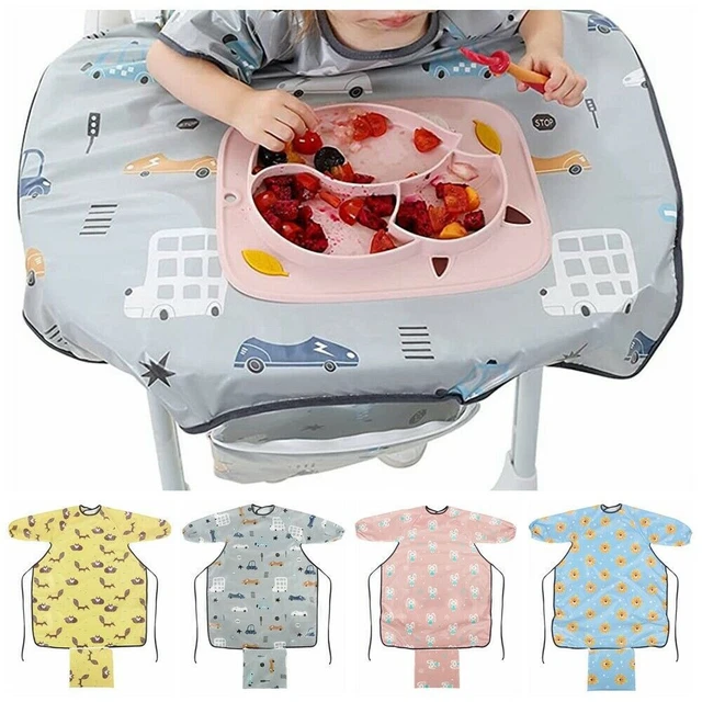 haute Bébé tout-petit Bavoirs pour bébés Manches longues Bibs d'alimentation
