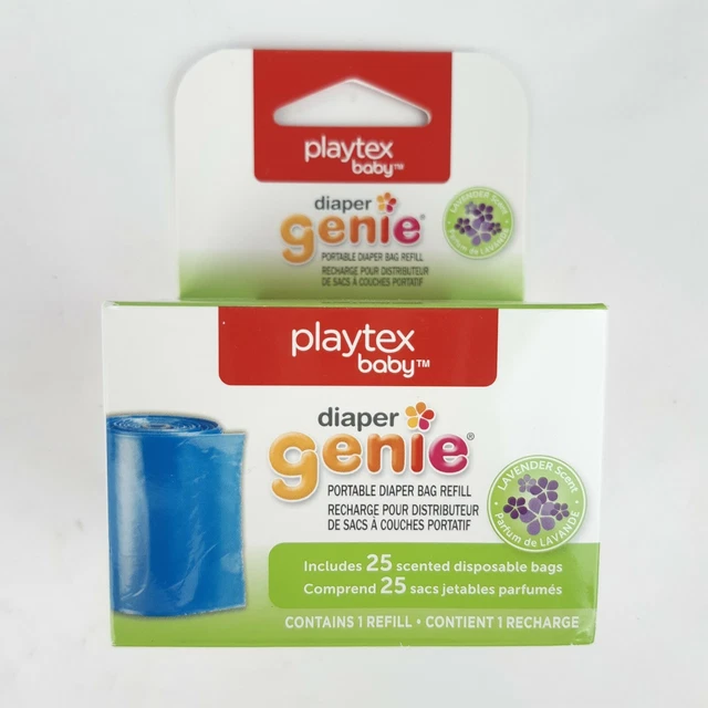 Playtex Diaper Genie On The Go Dispenser Refills, 3 Pack 25 Scented Bags Each