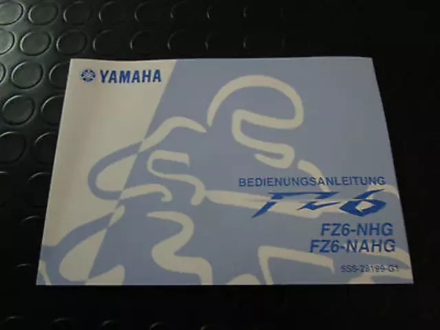 Manuale D'uso E Manutenzione Originale Yamaha In Lingua Tedesca Per Fz6