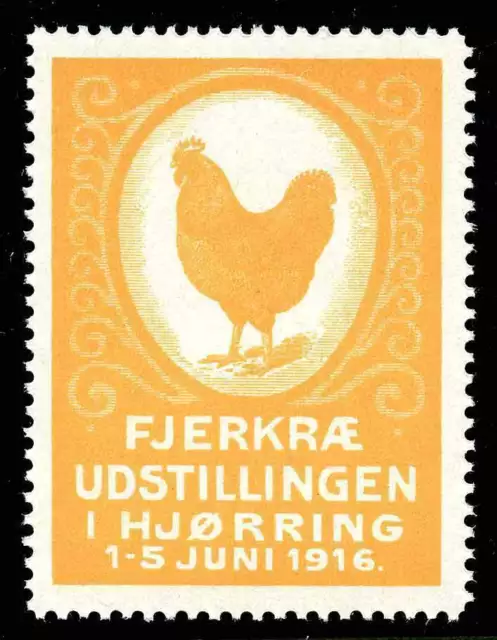 Denmark Poster Stamp - Poultry Exposition - 1916 - Hjørring