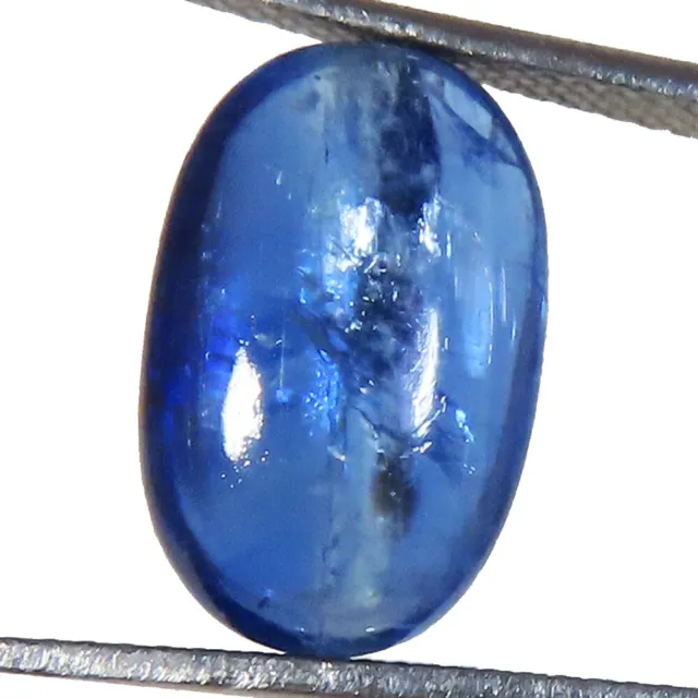 6.75 CT 100% Naturel Bleu Cyanite Cabochon 8x14x4 MM Forme Ovale Haut Gemme