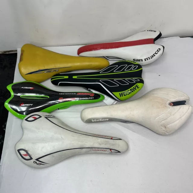 Road Bike Saddle, Seat Lot of 6 San Marco Neasty Carbon & More