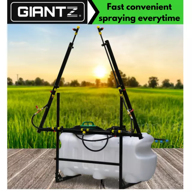 100L Boom Weed Sprayer Spray Tank Pump Quad Bike Ride On Mower 3M Farm Garden 2