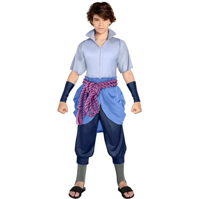 Déguisement Naruto Enfant – Haut, Pantalon, Bandana, Sacoche, Ceinture – Polyester – Lavage Main – Costume Ninja Officiel