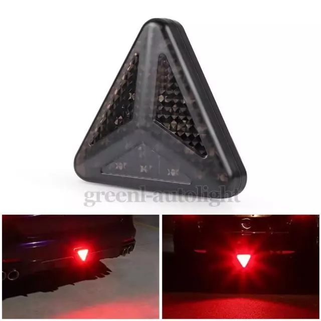 1X Triangle LED Rear Stop Tail Third Brake Light Flash Reverse Pilot Fog Lamp