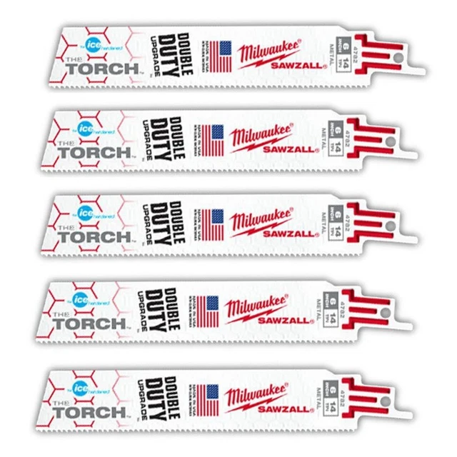 Milwaukee 48-00-5201 1PKS TORCH Sawzall BladeS w/ Carbide Teeth 7T 6L NISPS FSHP