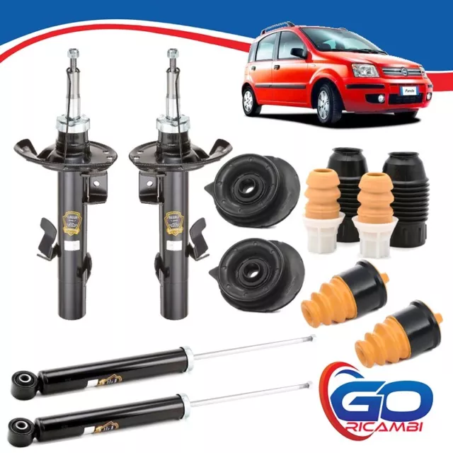 Kit Ammortizzatori Completo Tamponi Anteriori Posteriori Supporti Fiat Panda 169