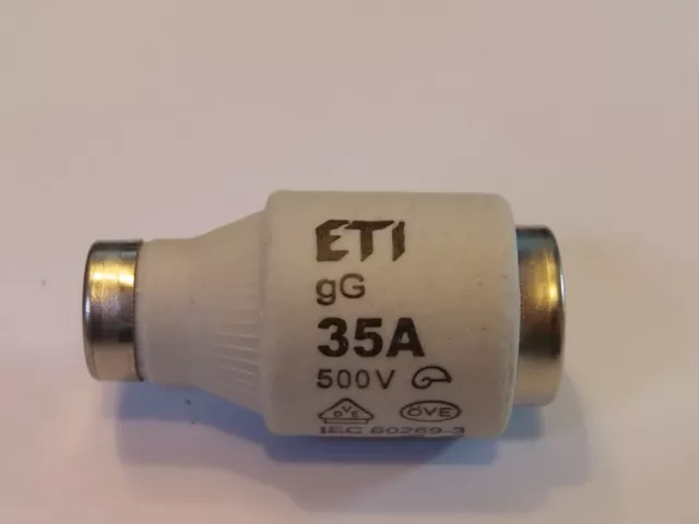 ETI 35A BOTTLE FUSE 35AMP 500V eti gG - gL bottle fuse (DIII)