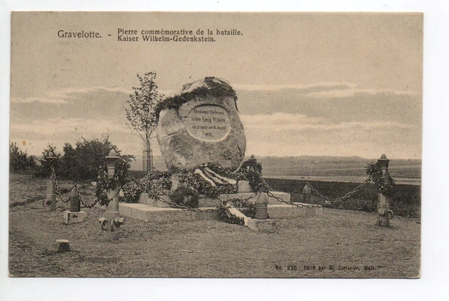 GRAVELOTTE Moselle CPA 57 pierre commemorative de la bataille Kaiser