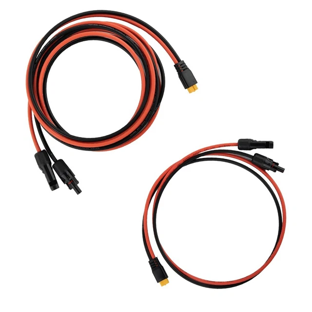 Cable Solar 12AWG 1TLG/Set 300cm Para Extensión Cable de Carga Negro