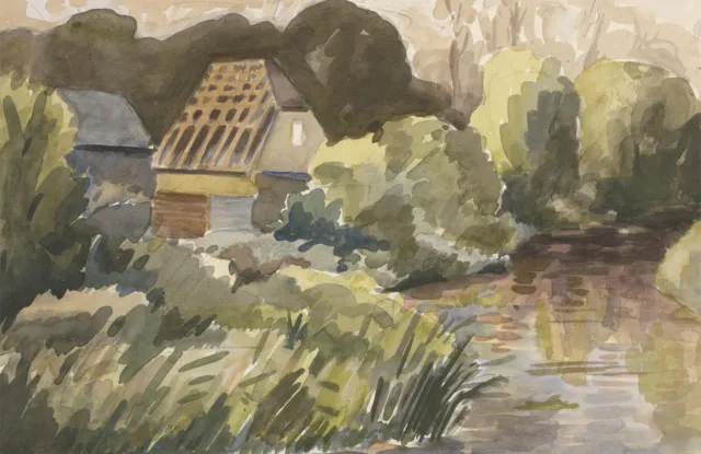 Arthur Mitson - Mid 20th Century Watercolour, Landscape River Scene