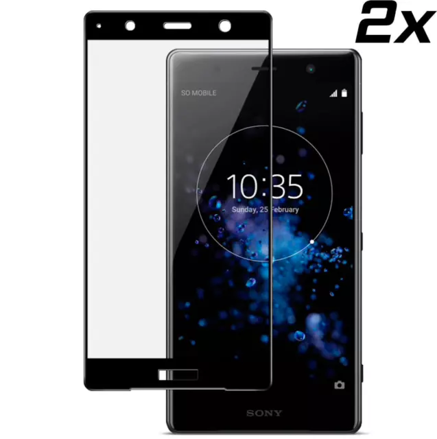 2x Panzerfolie aus Echtglas Hartglas Displayschutz für Sony Xperia XZ2 Compact