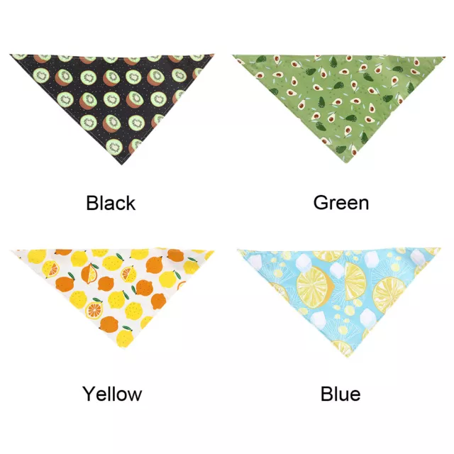 Triangle Shape Bow Tie Lightweight Pet Accessories Cute Dog Scarf Fruit Pattern