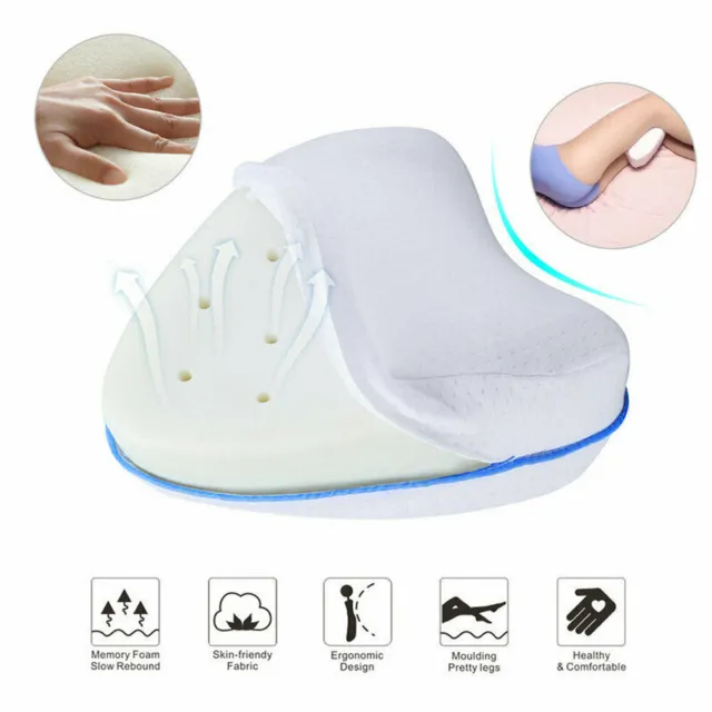 Leg Memory Foam Sleeping Pillows Knee Pillow Cushion Support Pain Relief Cover 3
