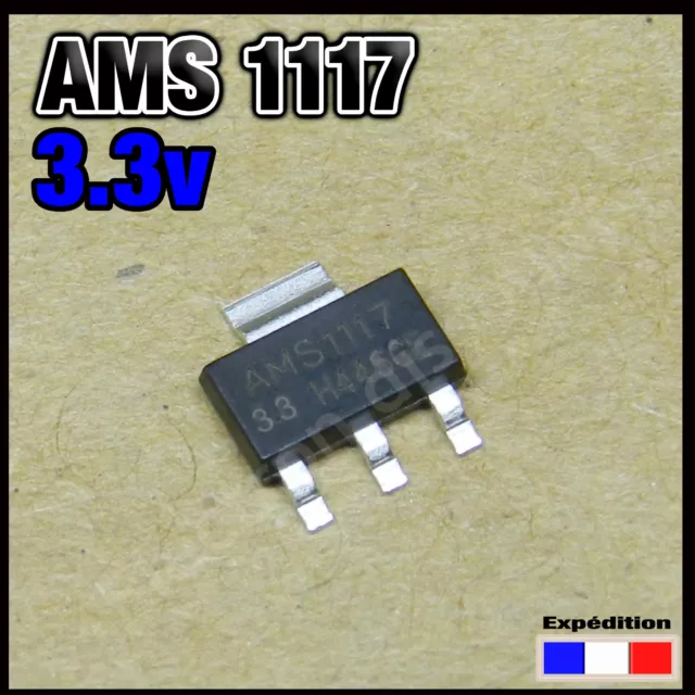1117-3v3# régulateur de tension AMS1117 3,3v voltage regulator 3.3v 5 à 100pcs