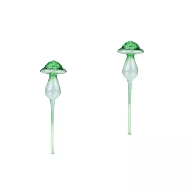 2 Pack Mushroom Watering Device Glass Automatic Flower Irrigation Globes Bonsai