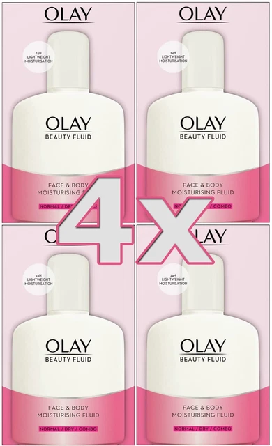 NEU! 4x 200ml Oil of Olaz Olay Beauty Fluid Face&Body Feuchtigkeit VERSANDFREI