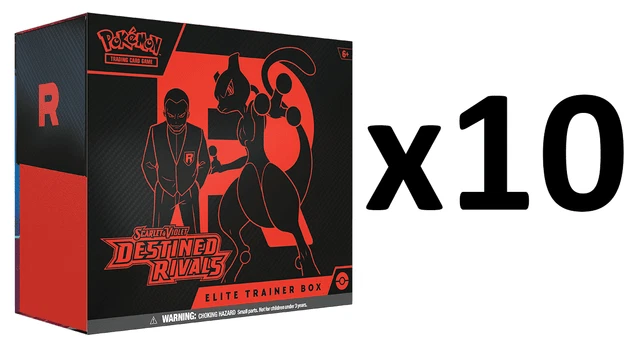 POKEMON SV10 DESTINED RIVALS 10-Box ELITE TRAINER BOX CASE PREORDER NO ...
