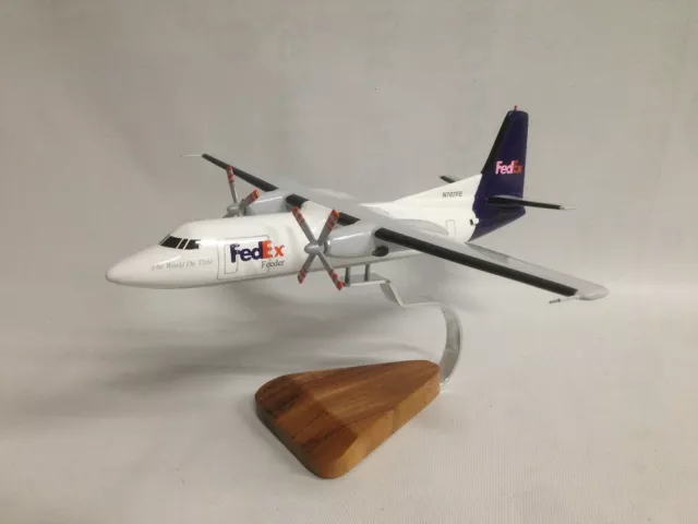 Fokker 27 F27 Friendship Fedex Airplane Desktop Wood Model