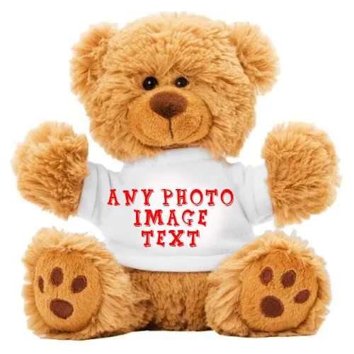 Personalised Teddy Bear, 20cm   Special Occasion Birthday, Gift,Any photo/text