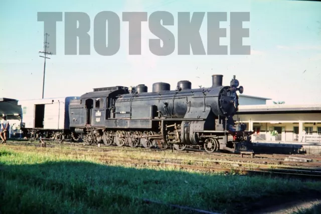 35mm Slide PNKA Indonesia Railways Steam Loco F 1013 Malang c1973 Original