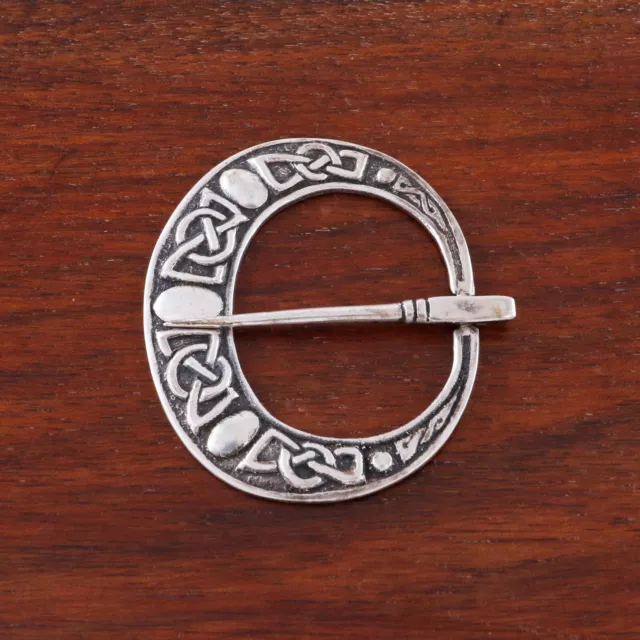 Iain Maccormick Iona Scottish Sterling Silver Penannular Brooch Celtic Knots