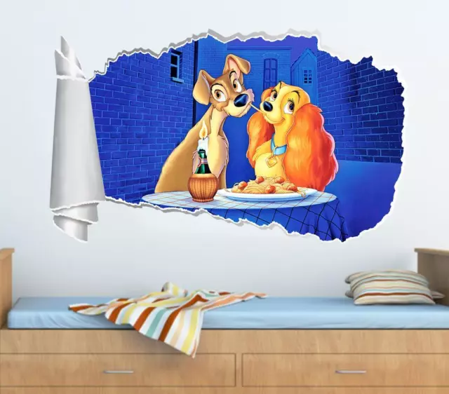 Lilo And Stitch 3D Torn Hole Ripped Wall Sticker Decal Decor Art Disney  WT126