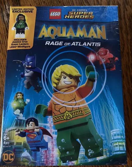 LEGO Aquaman: Rage of Atlantis Blu-Ray sealed (w/mini figurine) (BD/DVD, 2018)