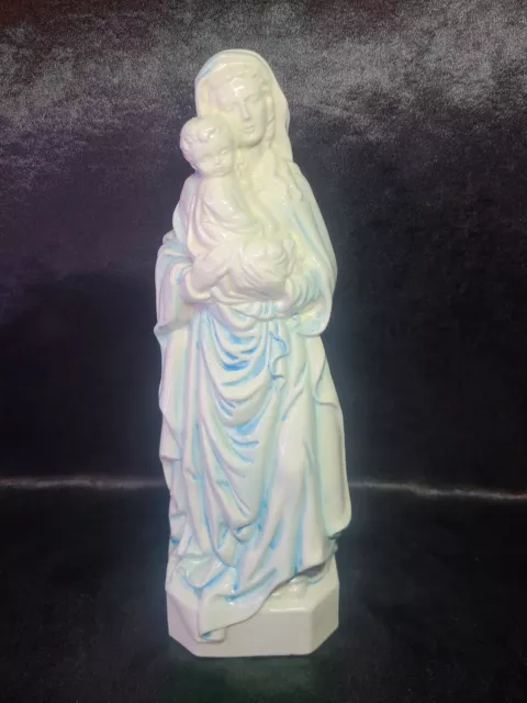Mother Mary with Christ Child 13.5" Ceramic Statue