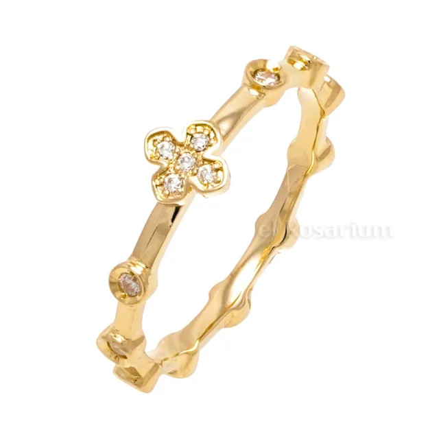 Rosary Ring PR118-29 10K Real Solid Gold Catholic Christian Ring (US 4 ~ 11)
