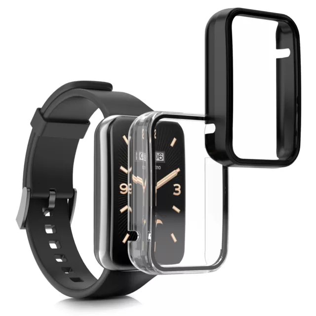 2x Coque cadre écran compatible avec Xiaomi Mi Band 7 Pro