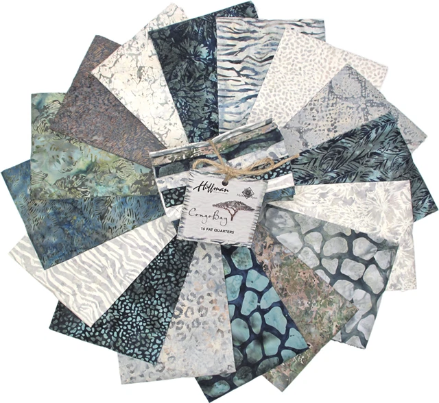 CONGO BAY Slate Batik Fat Quarter Bundle Quilt Fabric McKenna Ryan (16 Pc) CONGO BAY Slate Batik Fat Quarter Bundle Quilt Fabric McKenna Ryan (16 Pc)