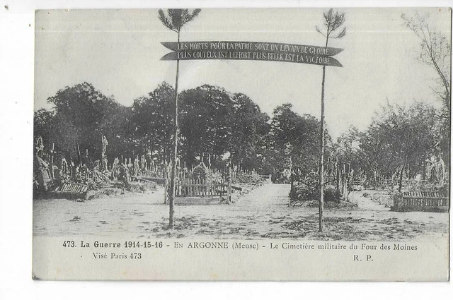 Guerre 1914 En Argonne  Cimetiere Militaire Du Four Des Moines