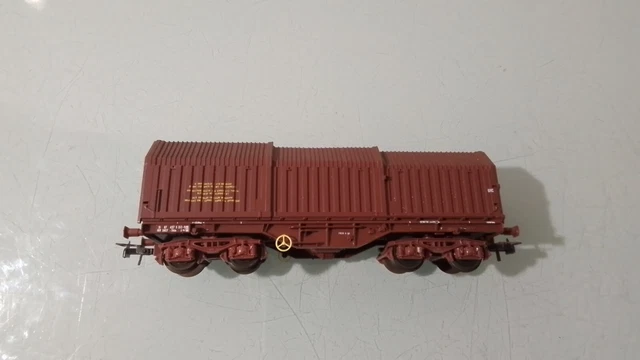 HO ROCO 4358 Wagon à toit basculant ( fonctionnel ) à 2 bogies type