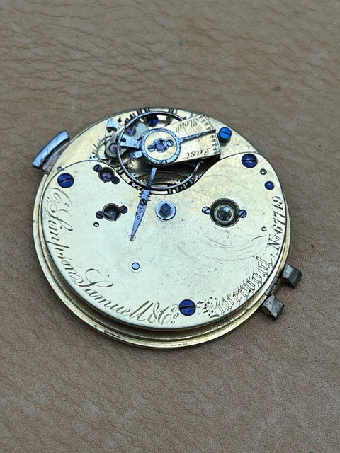 Mouvement De Montre à Gousset à Réviser Ou Pour Pièces - Occasion, Sans Marque