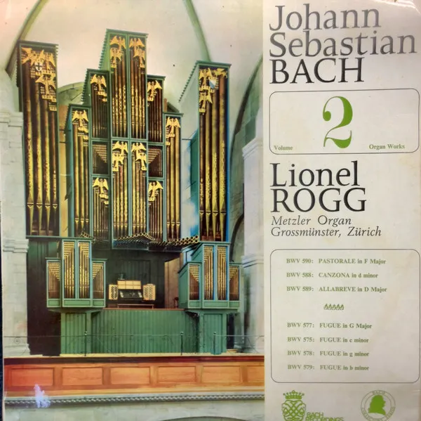 Johann Sebastian Bach, Lionel Rogg - Organ Works Volume 2 (LP, Album)