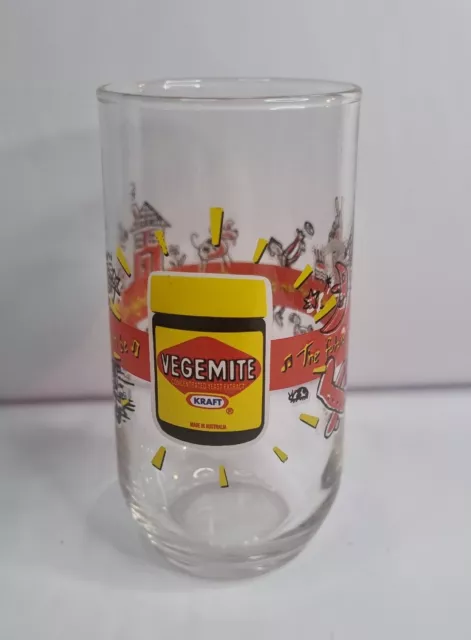 Vintage Vegemite Jar Drinking Glass Collectable Australian Glass Kraft Oz