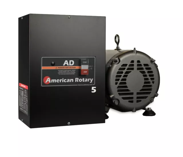 Rotary Phase Converter AD5 – 5 HP Digital Controls Heavy Duty HD CNC USA Made