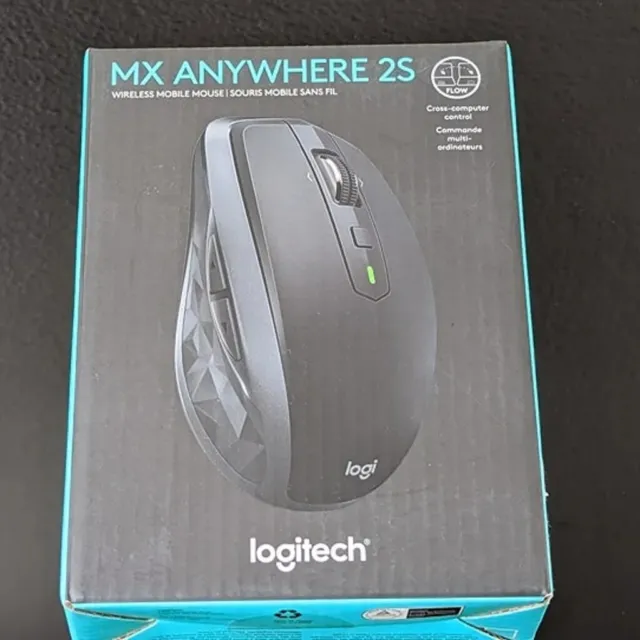 Logitech MX Anywhere 2S Wireless Laser Mouse NEW SEALED BLACK