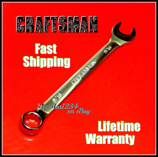 CRAFTSMAN Combination Wrench - Fully Polished - SAE Inch Metric 12 Pt  Any Size