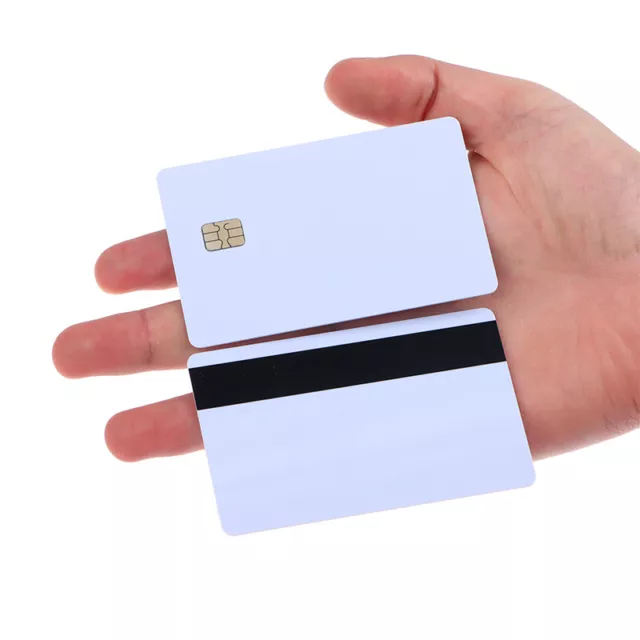 5 pz Smart Card SLE4442 -chip con Striscia Magnetica Hico 3 Tracce Getto d'Inchiostro PVC -xp